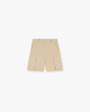 TearResistantBuild Baggy Cotton Cargo Short - Sandstone