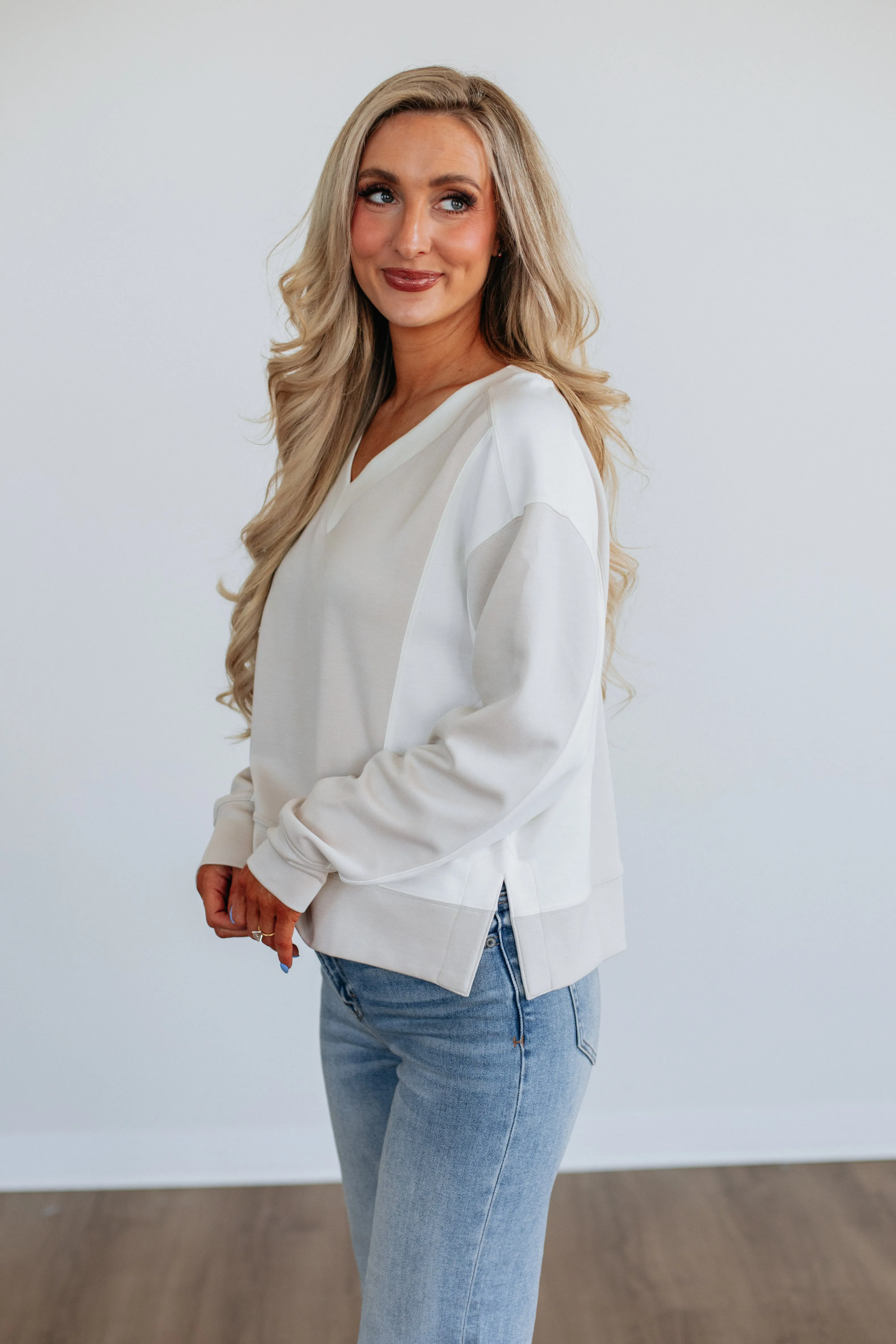 Fashionable Layer Fashion Piece Trayce Colorblock Pullover