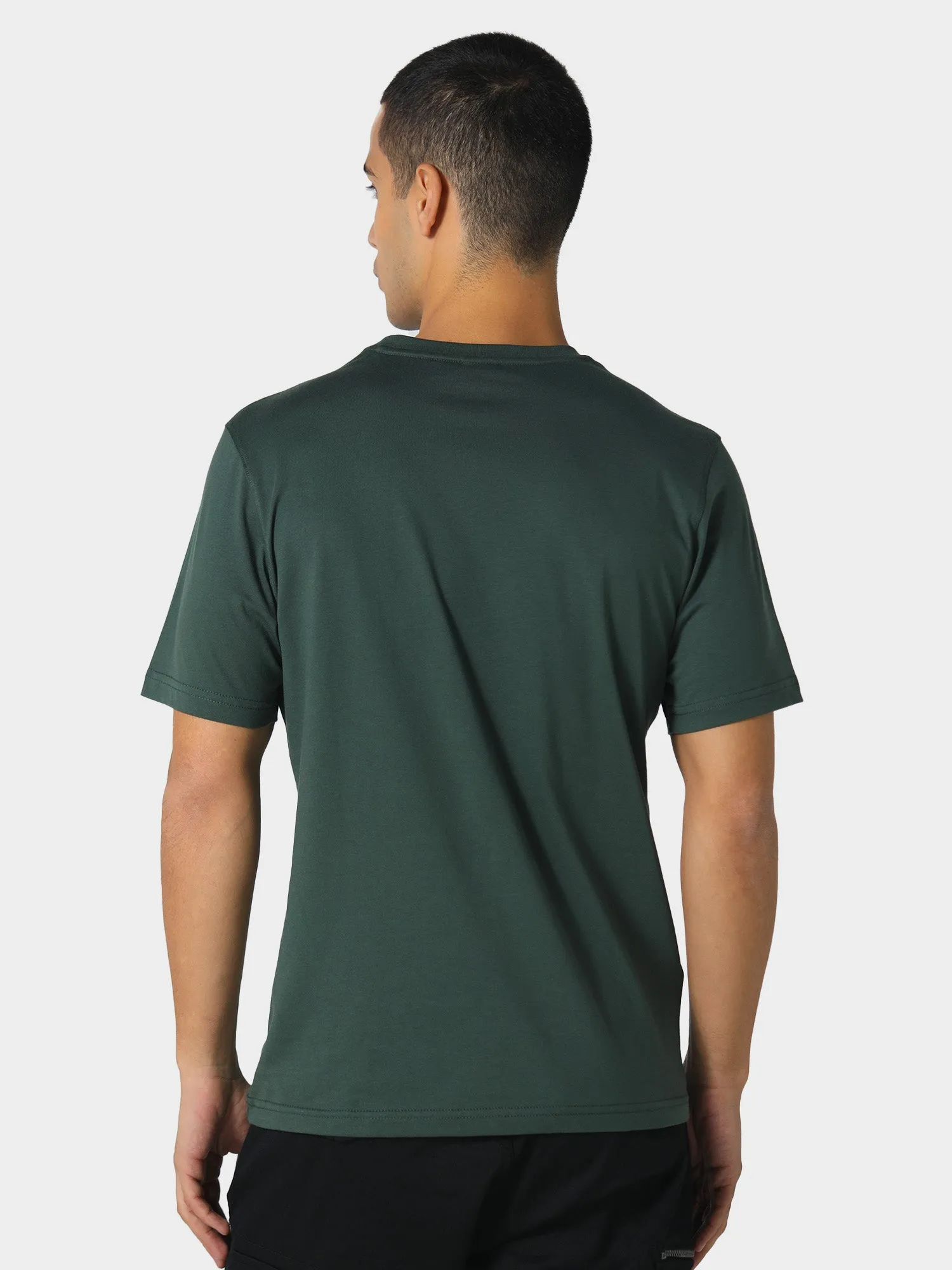 Non Irritating Collar Multi Directional Stretch Raydash Deep Emerald T-Shirt