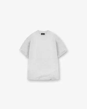 Initial T-Shirt - Ice Grey Marl Reinforced Shoulder Seams