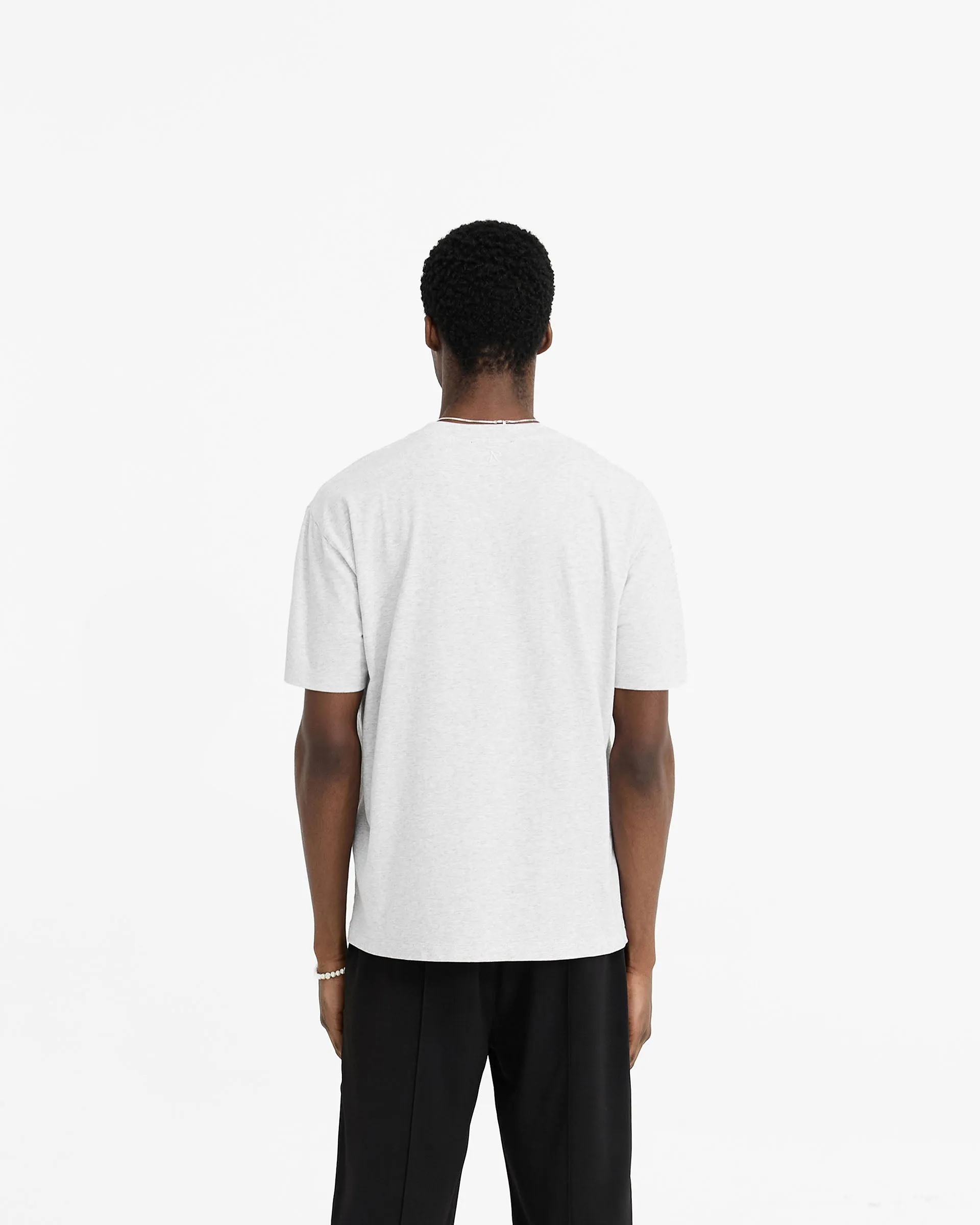 Initial T-Shirt - Ice Grey Marl Layered Look