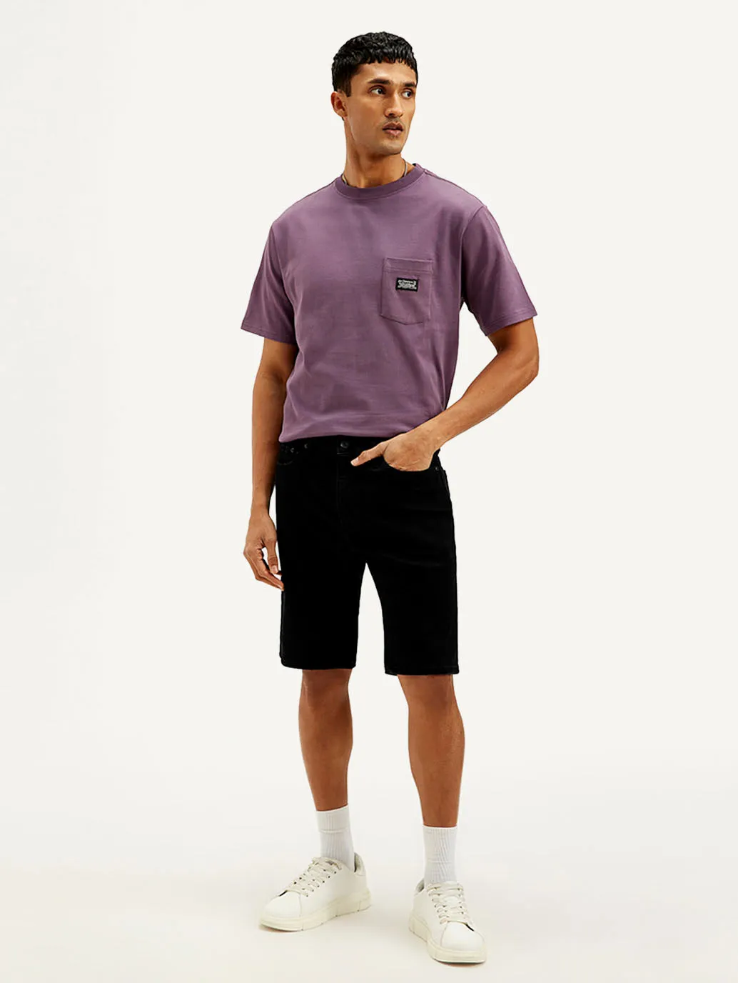 Men's Black Tapered Shorts Layered Protection System