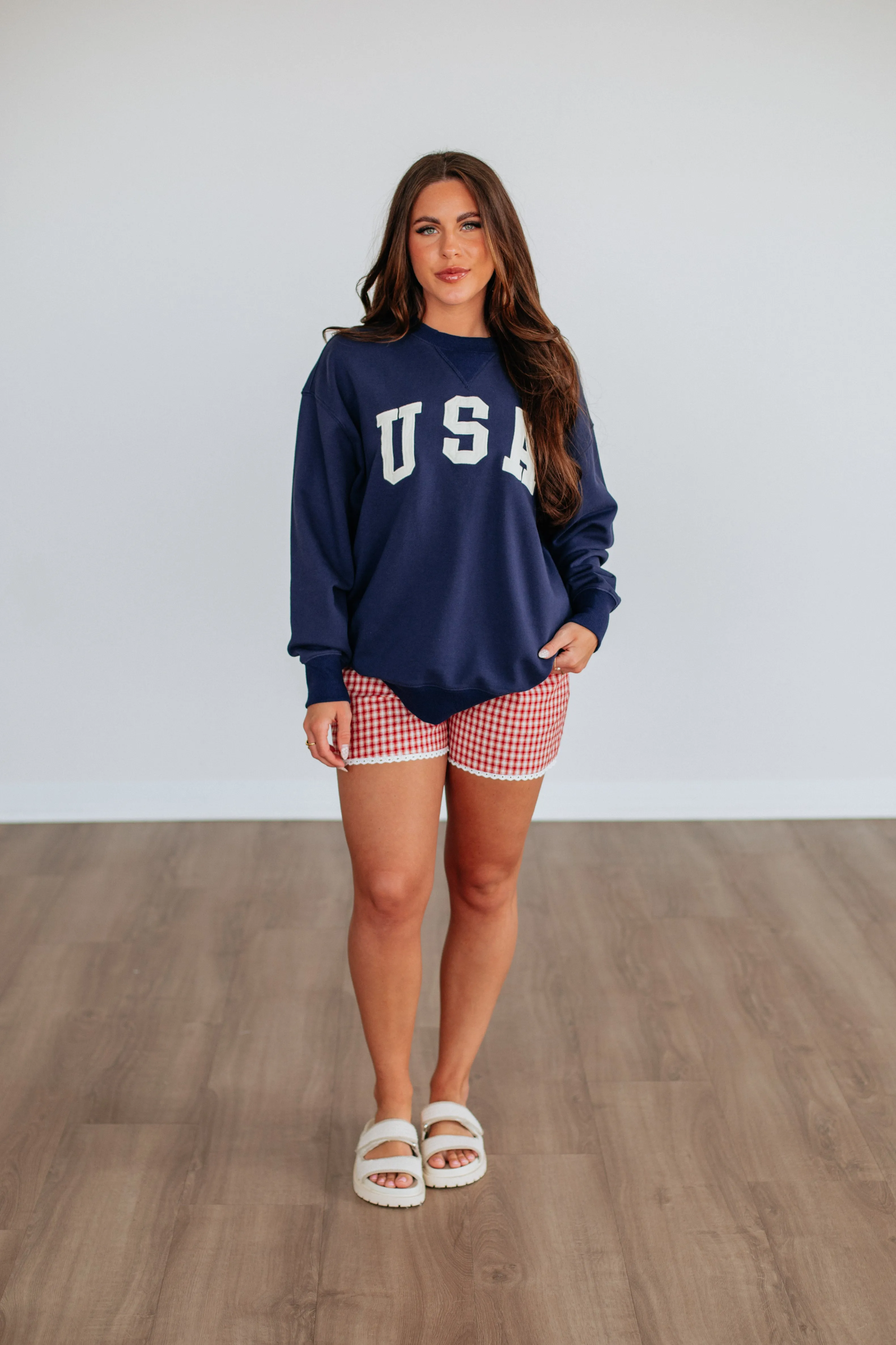 USA Pullover - Navy Trendy Outerwear