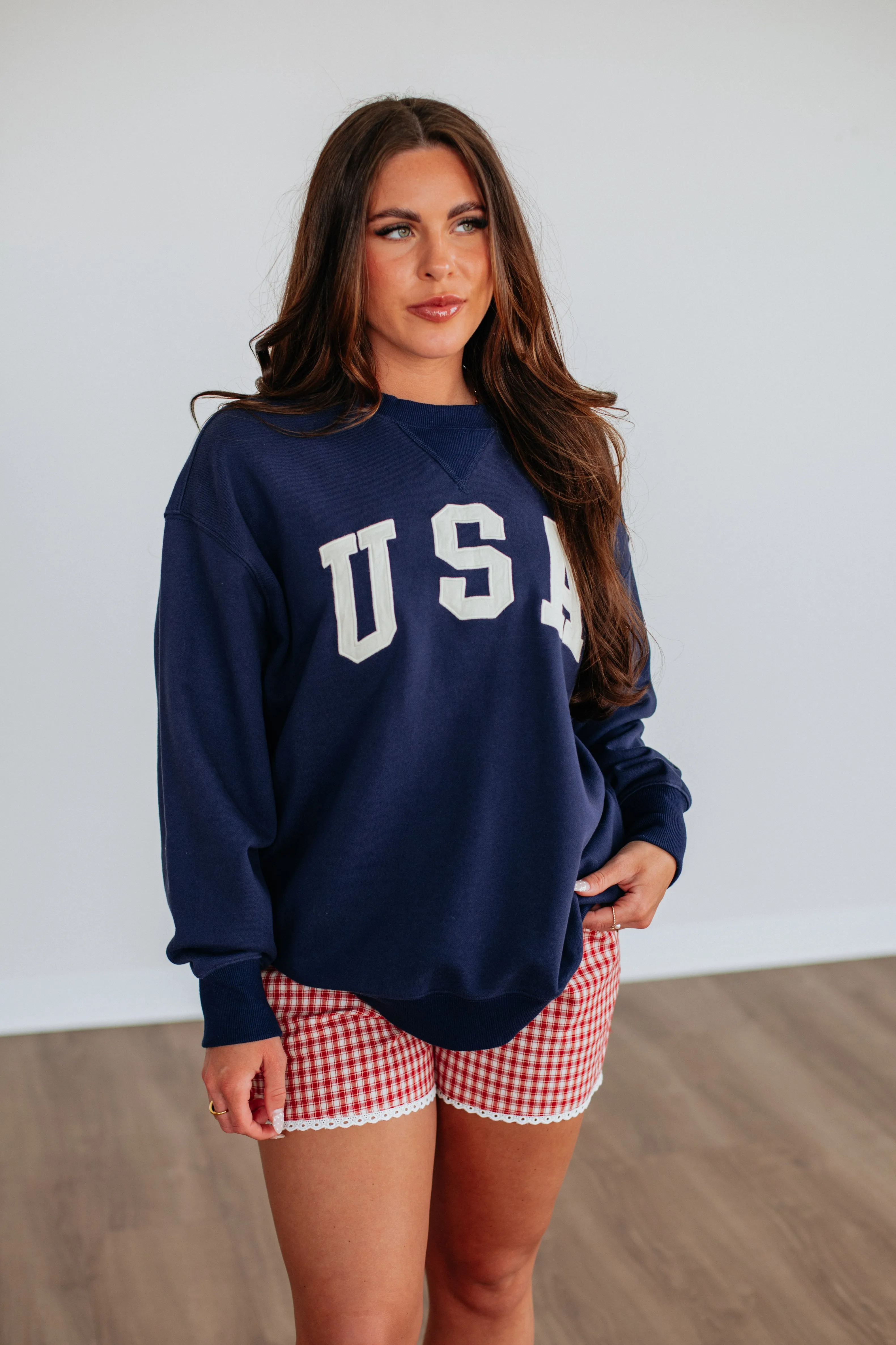 Anti Pilling Lounge Comfort USA Pullover - Navy
