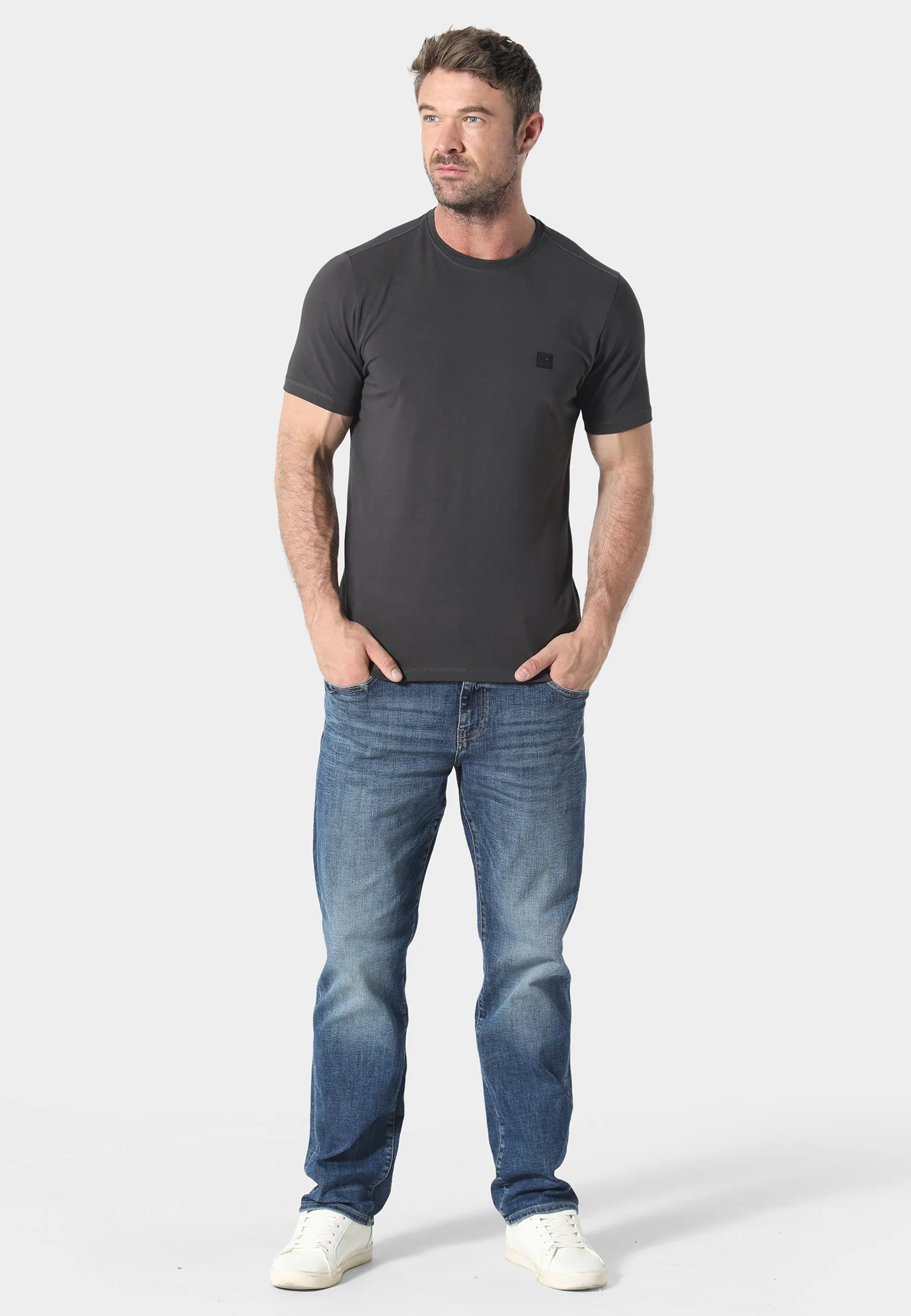 Scoop neck Dover Dusty Grey T-Shirt