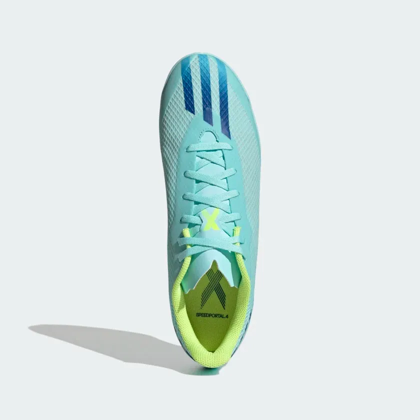 adidas X SPEEDPORTAL.4 Indoor Soccer Shoes | Clear Aqua | Men's deck - use shoes