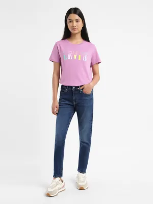 Modern Minimalist Rainy Day Women's 711 Blue Skinny Fit Mid Rise Jeans