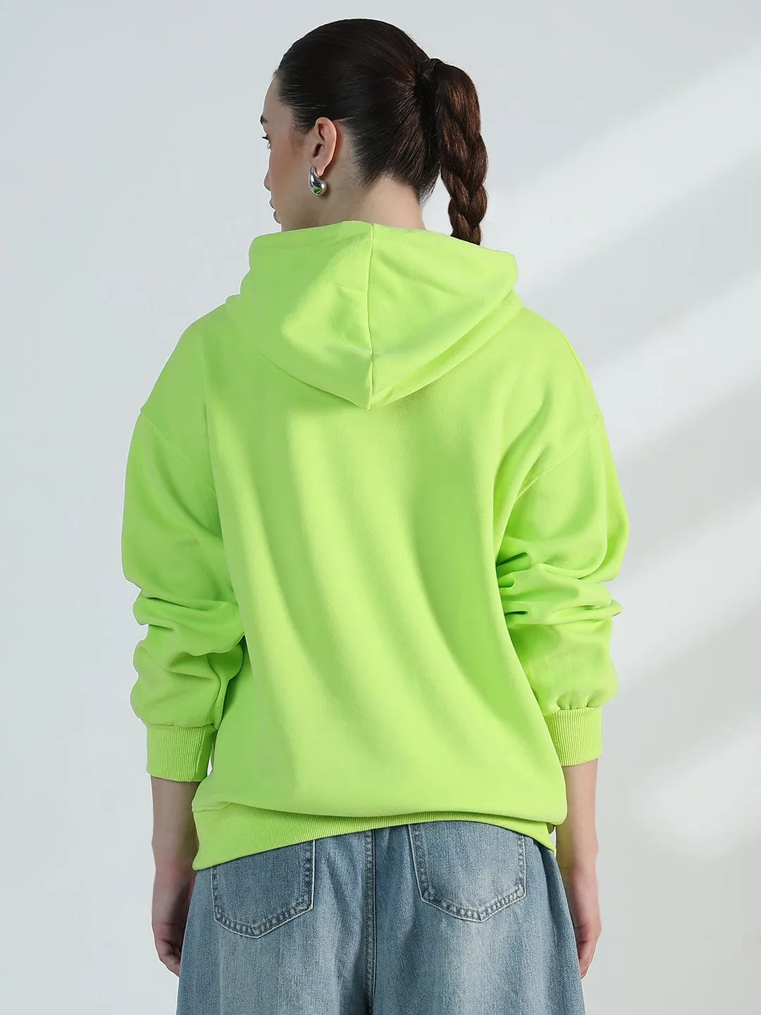 Anti Odor Women's Lime Green Oversized Hoodie