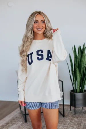 USA Pullover - Cream Stylish Look