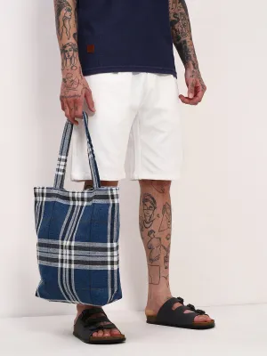 Men's White Mid-Rise Regular Fit Shorts adventure apparel Light Stretch