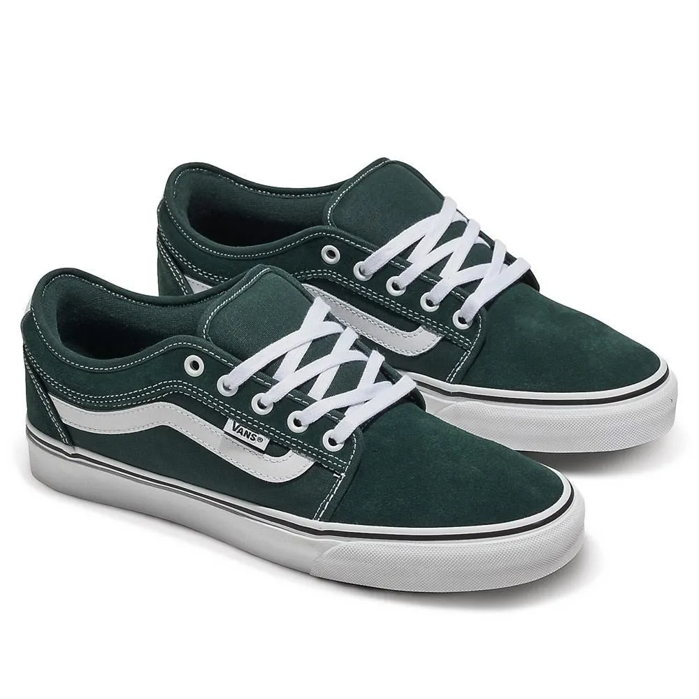 Durable Traction Vans Chukka Low Sidestripe - Green Gables/True White