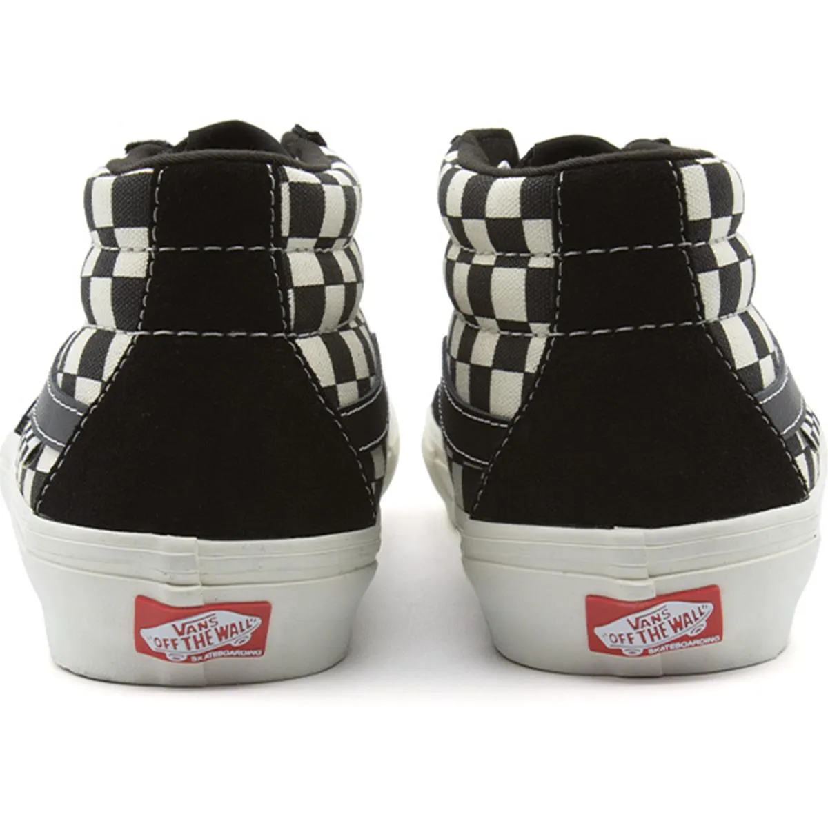 Air Cushion Indoor Daily Vans Skate Grosso Mid - Checkerboard Black/Marshmallow