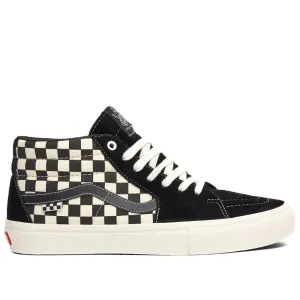 Vans Skate Grosso Mid - Checkerboard Black/Marshmallow Path Jog Slip Resistant Tread