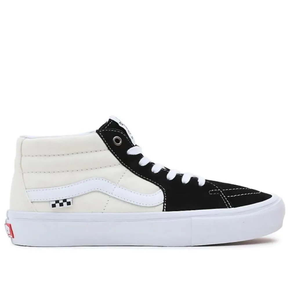 Breath Mesh Effortless Step Vans Skate Grosso Mid - Marshmallow/Black
