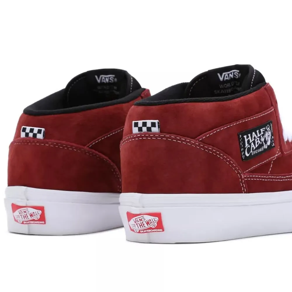 Vans Skate Half Cab '92 Pig Suede - Brick Smooth Upper Comfort Ankle