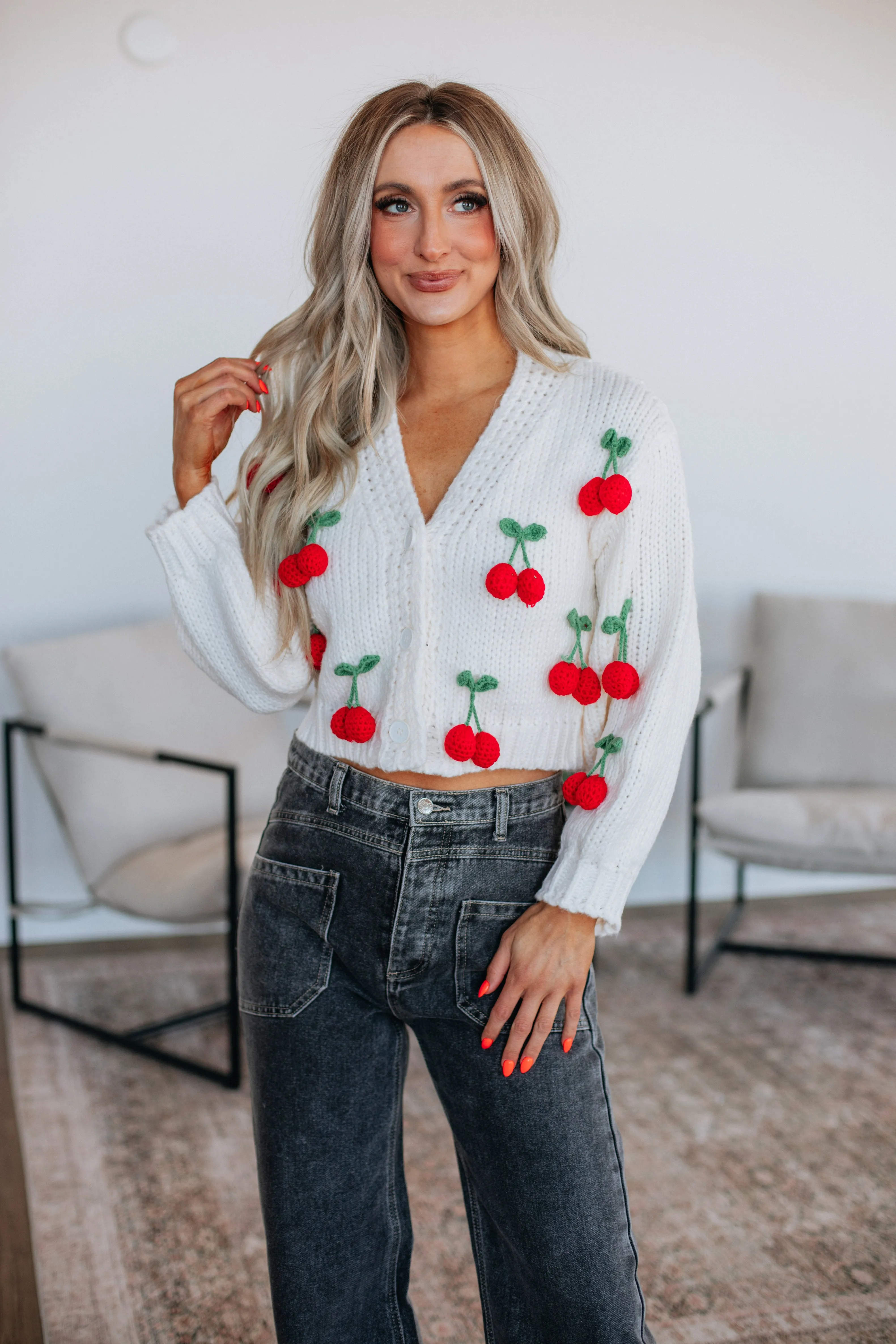 On-The-Go Fashion Fit Very Cherry Cardigan
