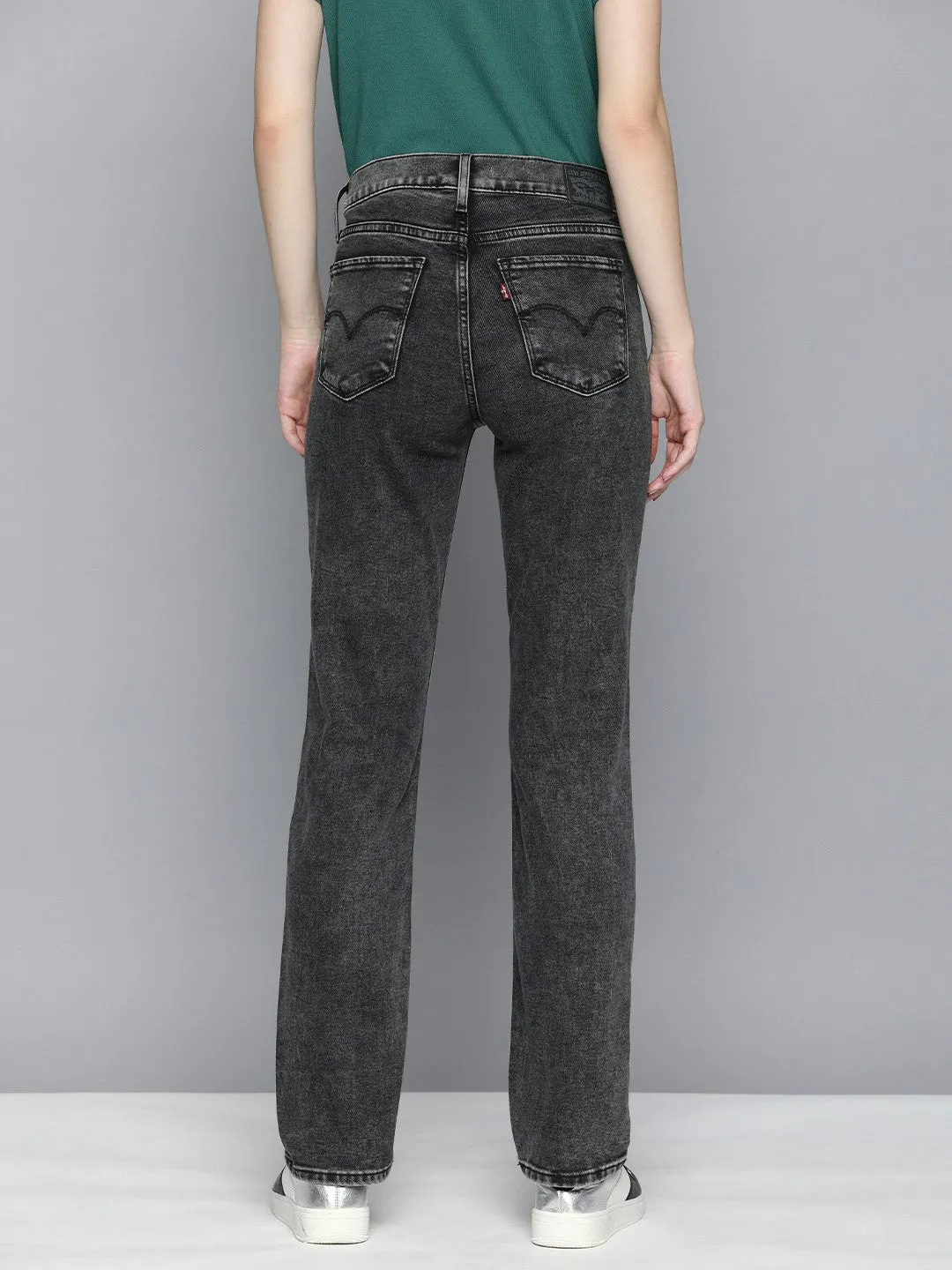 Women's 314 Grey Straight Fit High Rise Jeans Professional Wear Artist Vibe Contemporary Fit