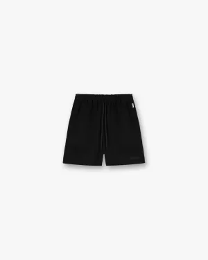 Waffle Shorts - Black Relax Fit Comfort