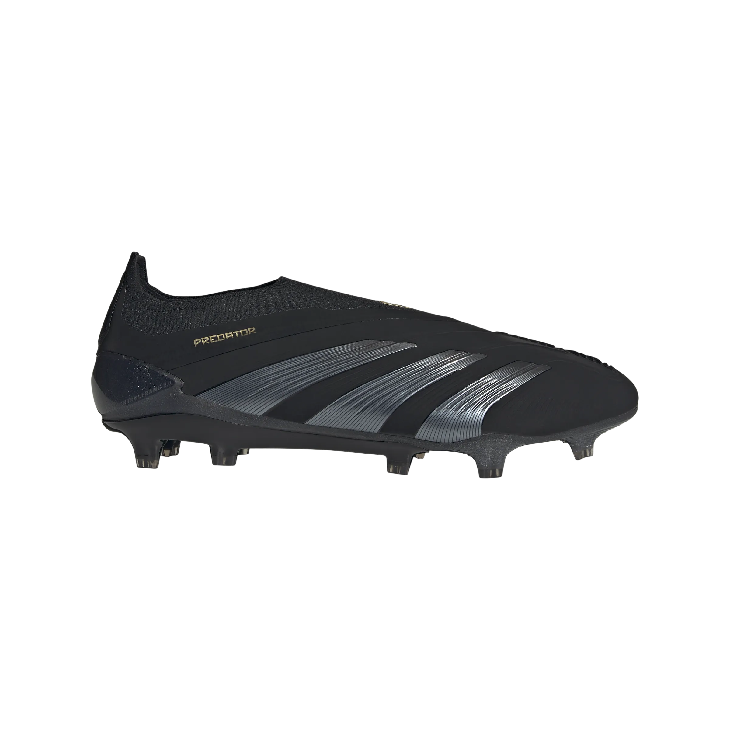 adidas Predator Elite Laceless Firm Ground Soccer Cleats | Core Black-Carbon-Gold Metallic | Men's skiing shoes innovation - led shoes