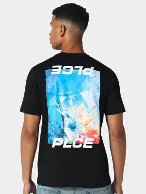 Walt Black T-Shirt Boat Neck Stretch performance