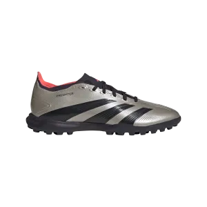 Anti Slip Grip Technology Competitive Edge adidas Predator League Artificial Turf Soccer Shoes | Platinum Metallic/Aurora Black/Turbo | Men's