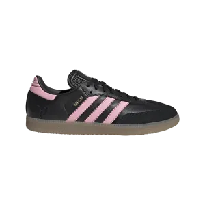 gym floor adidas SAMBA MESSI Indoor Soccer Shoes | Core Black-Gold Metallic-Gum | Men's