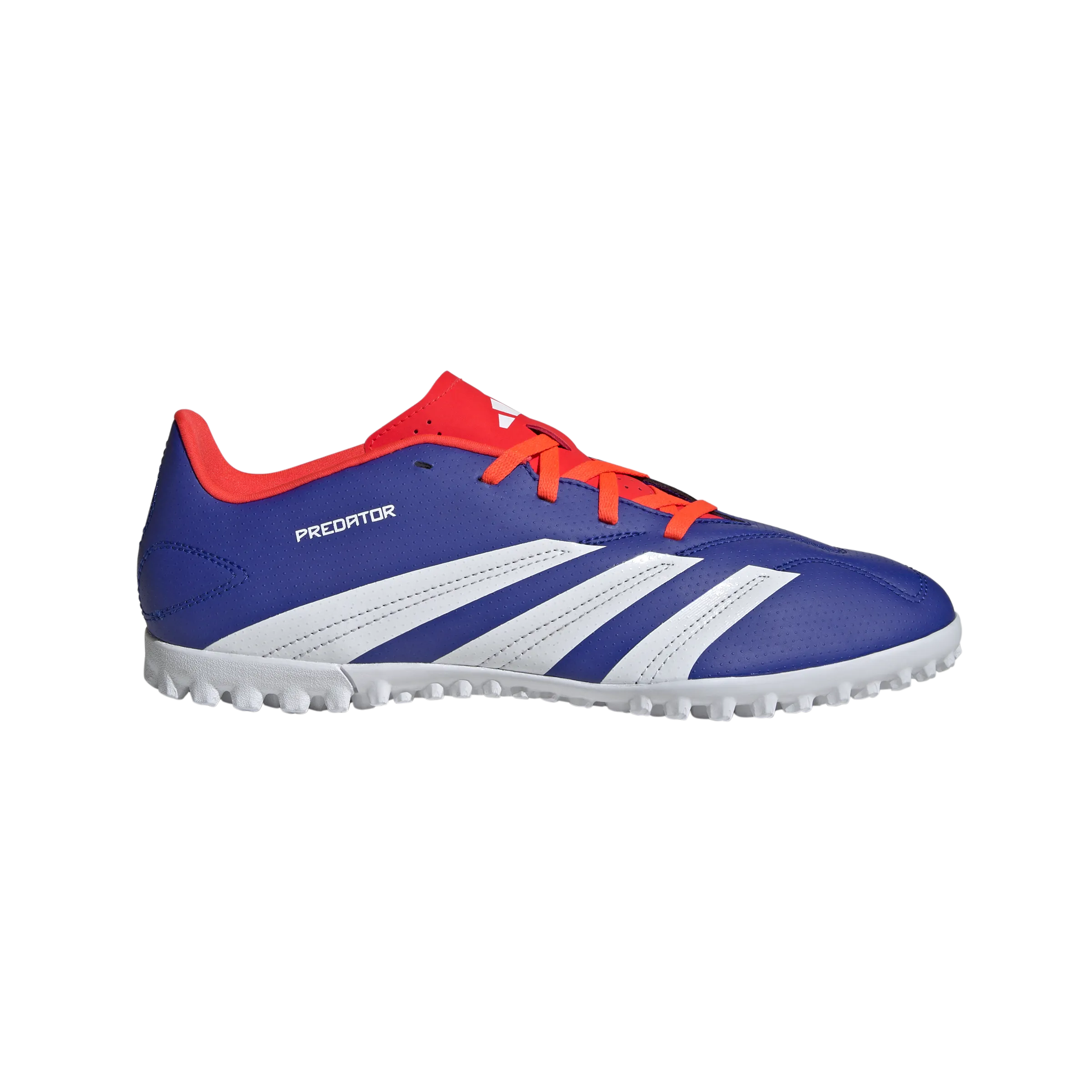 adidas Predator Club Artificial Turf Soccer Shoes | Lucid Blue-Cloud White-Solar Red | Men's Sports field kids' shoes
