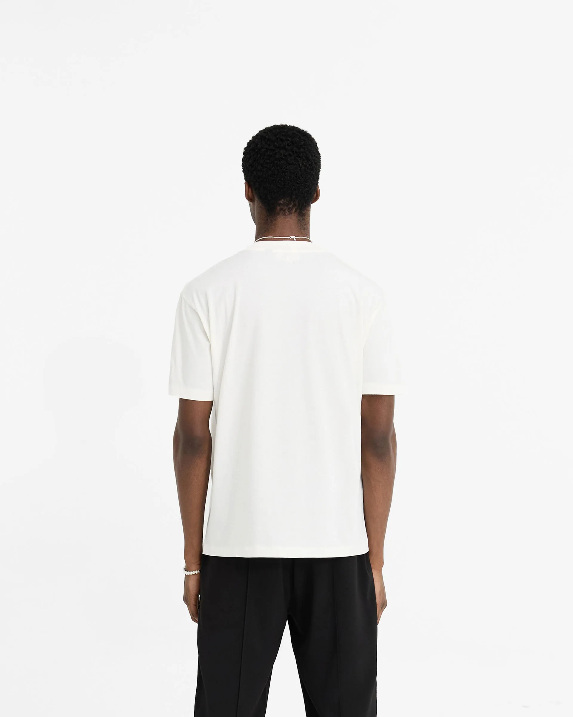 Relaxed Smart Initial T-Shirt - Flat White