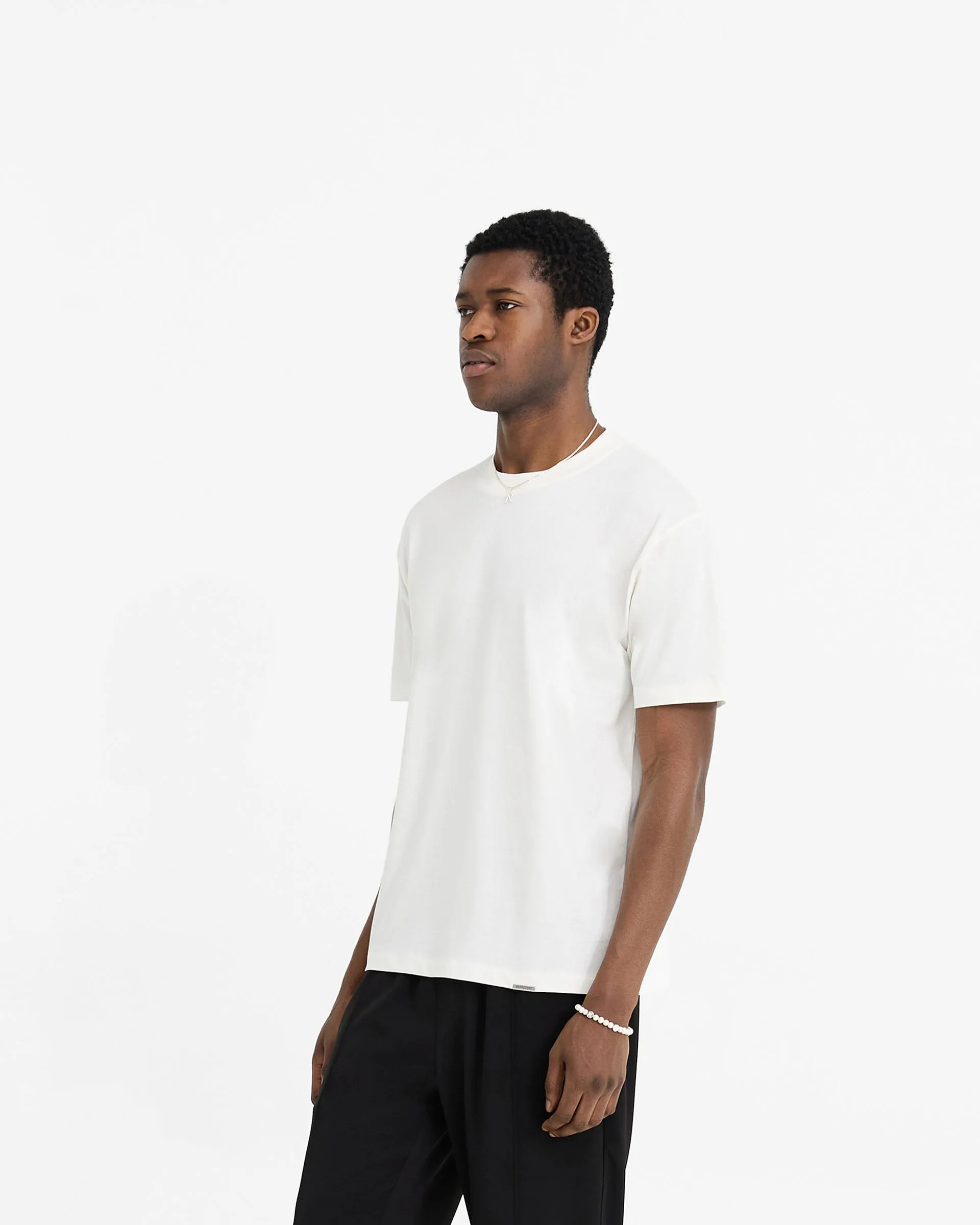Initial T-Shirt - Flat White Comfortable All Day Wear Machine washable