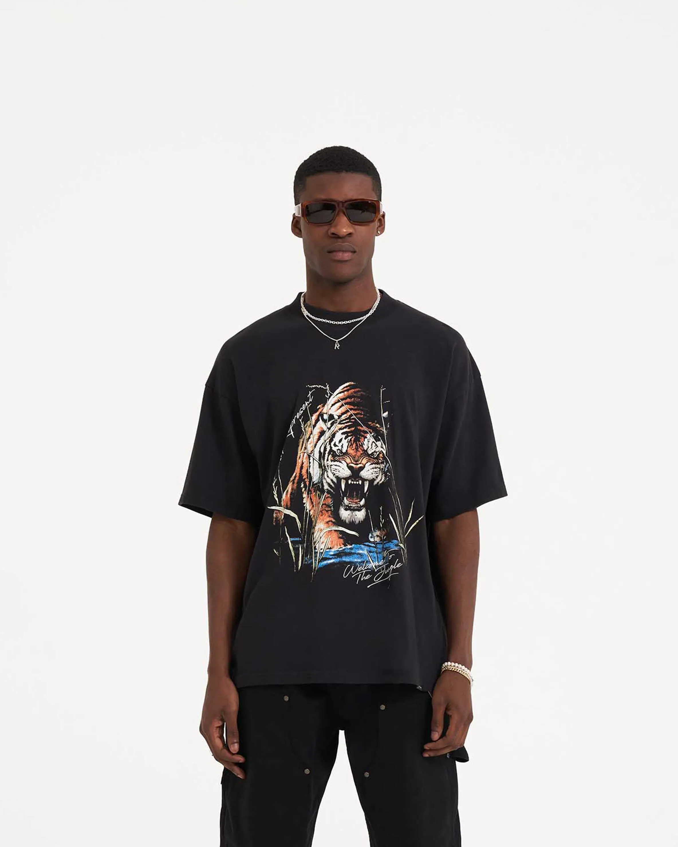 Welcome To The Jungle T-Shirt - Off Black Moisture Management