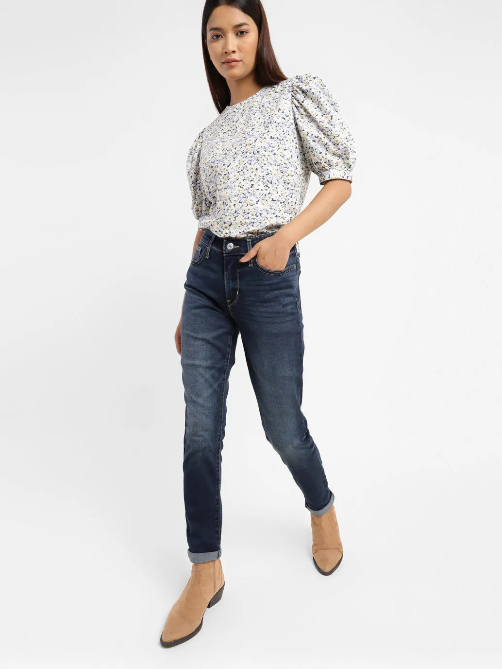 Formal Adult Fashion Anti Bacterial Treatment Women's 311 Blue Skinny Fit High Rise Jeans