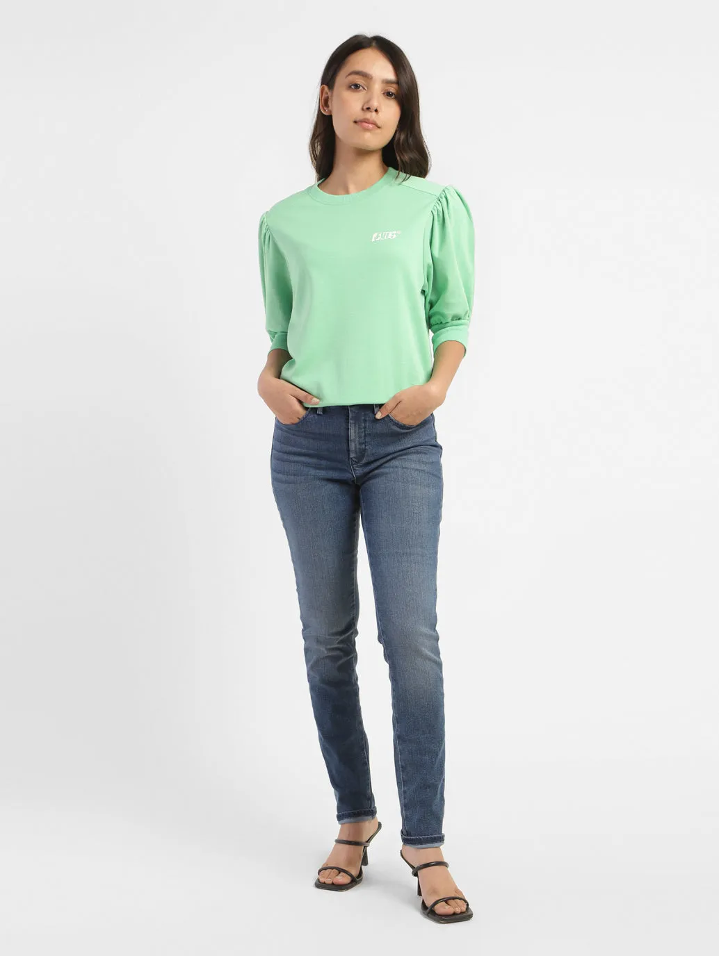 Women's 311 Blue Skinny Fit Mid Rise Jeans Street Inspired