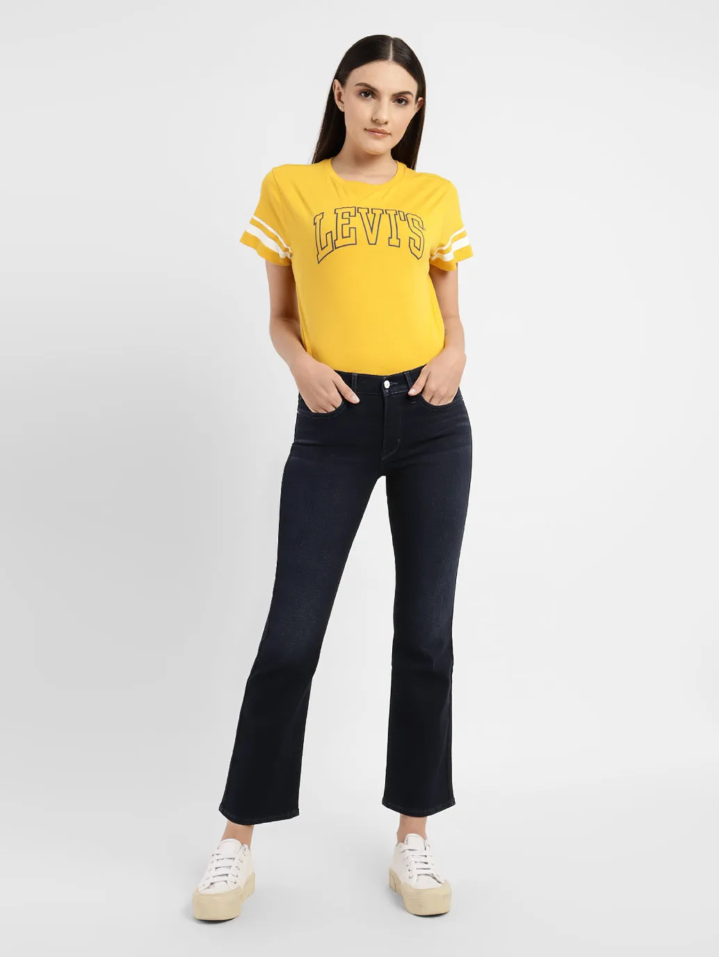 Women's 315 Blue Flared Fit High Rise Jeans General Option