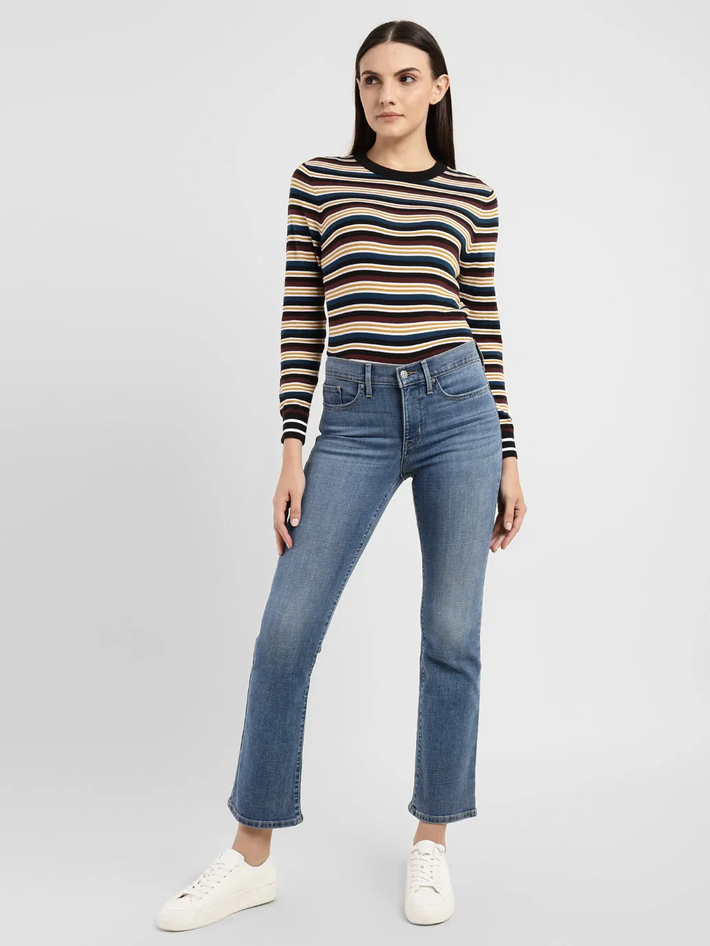 No Hassle Fit Women's 315 Blue Flared Fit High Rise Jeans