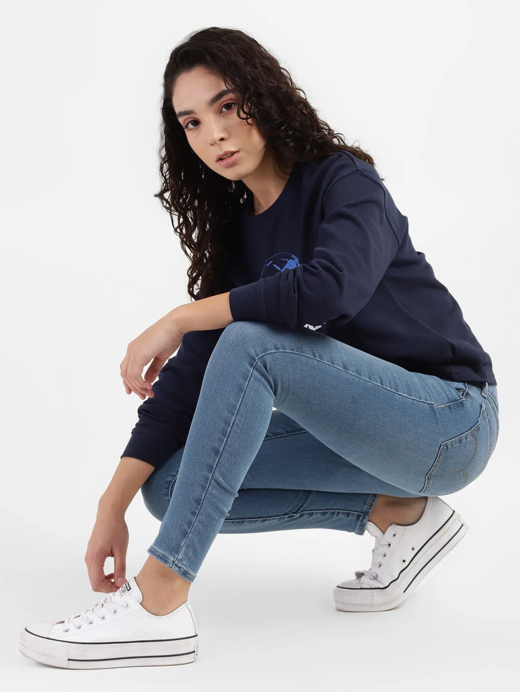 Crisp Look Women's 710 Blue Skinny Fit High Rise Jeans