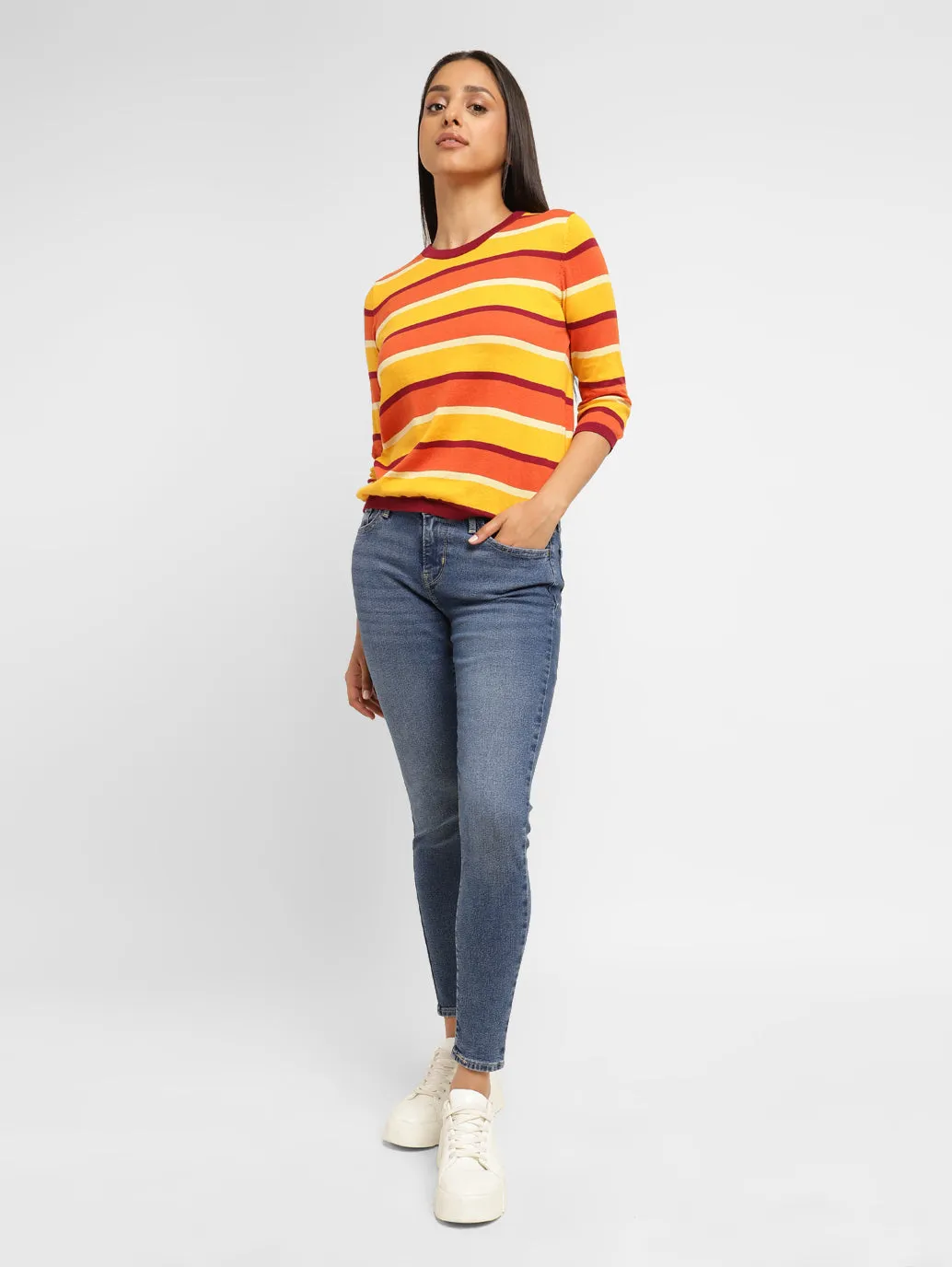 Always Appropriate Polished Look Women's 710 Blue Skinny Fit Mid Rise Jeans