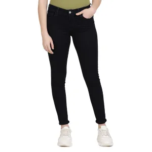 Women's 710 Navy Blue Skinny Fit Mid Rise Jeans Beach Day Minimalist Style Youth Style