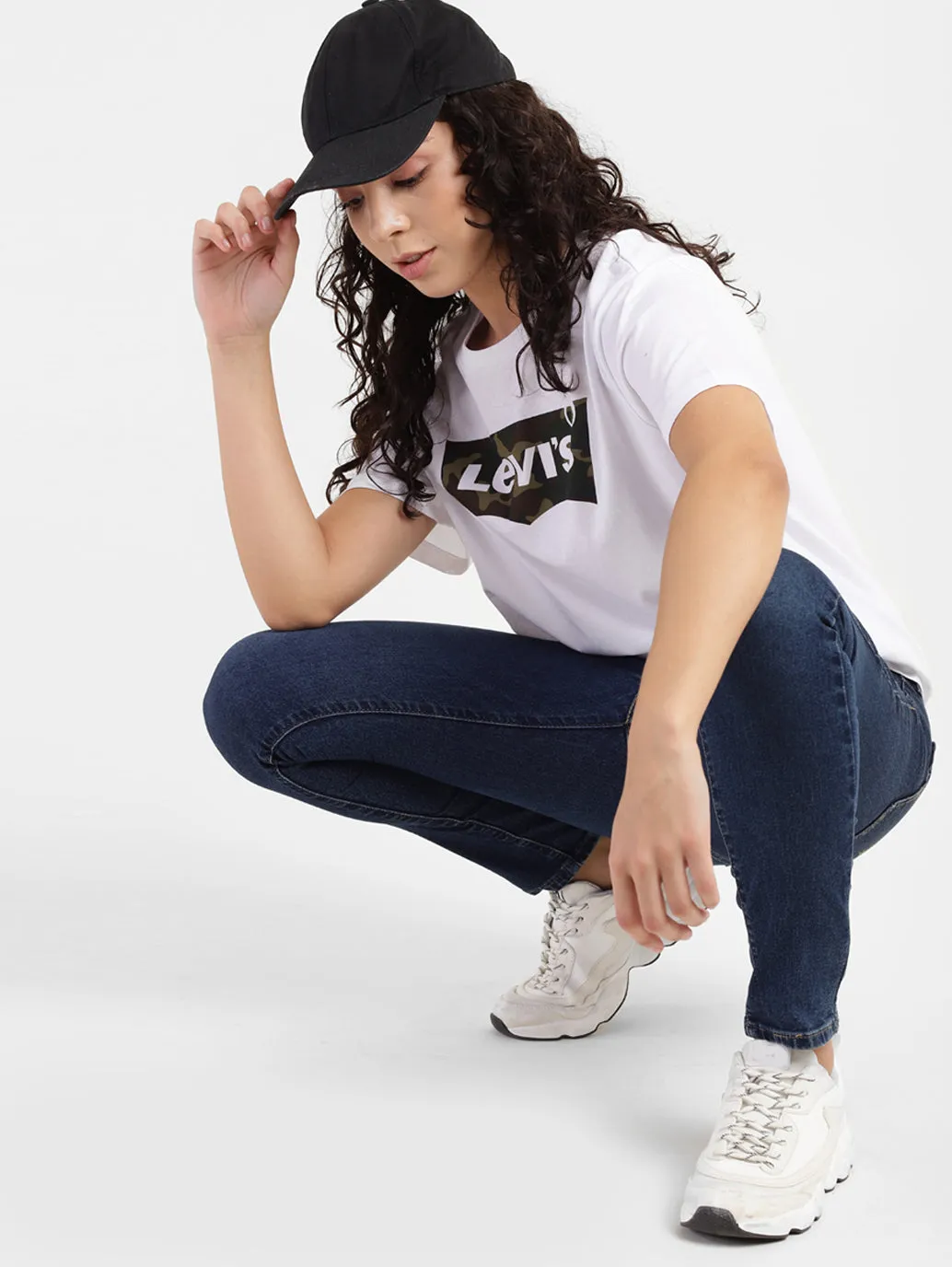 Women's 711 Blue Skinny Fit Mid Rise Jeans Street Inspired