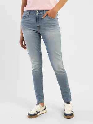 Office Friendly Women's 711 Blue Skinny Fit Mid Rise Jeans