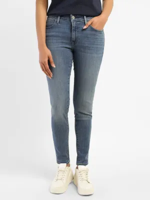 Flattering Waist Women's 711 Blue Skinny Fit Mid Rise Jeans