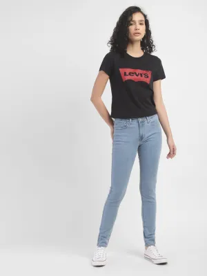 Regular Look Women's 711 Blue Skinny Fit Mid Rise Jeans