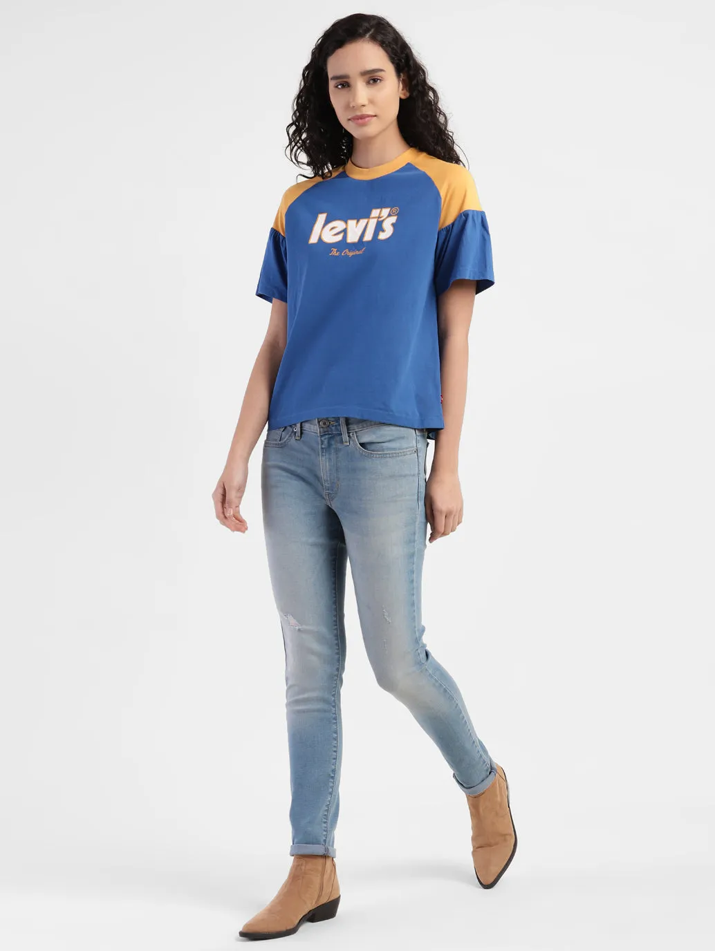 Women's 711 Blue Skinny Fit Mid Rise Jeans Artist Vibe Everyday Rainy Day Relaxed Tailoring