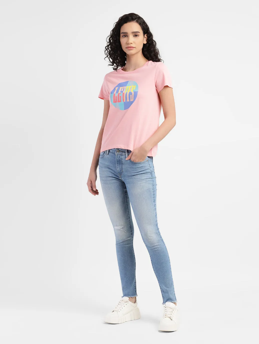 Strong Stitch Women's 711 Blue Skinny Fit Mid Rise Jeans