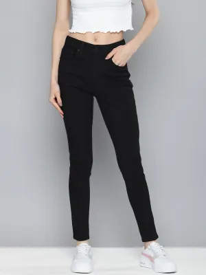 Everyday Classic Wear Comfy Gym Ready Vibrant Bold Women's 721 Black Skinny Fit High Rise Jeans