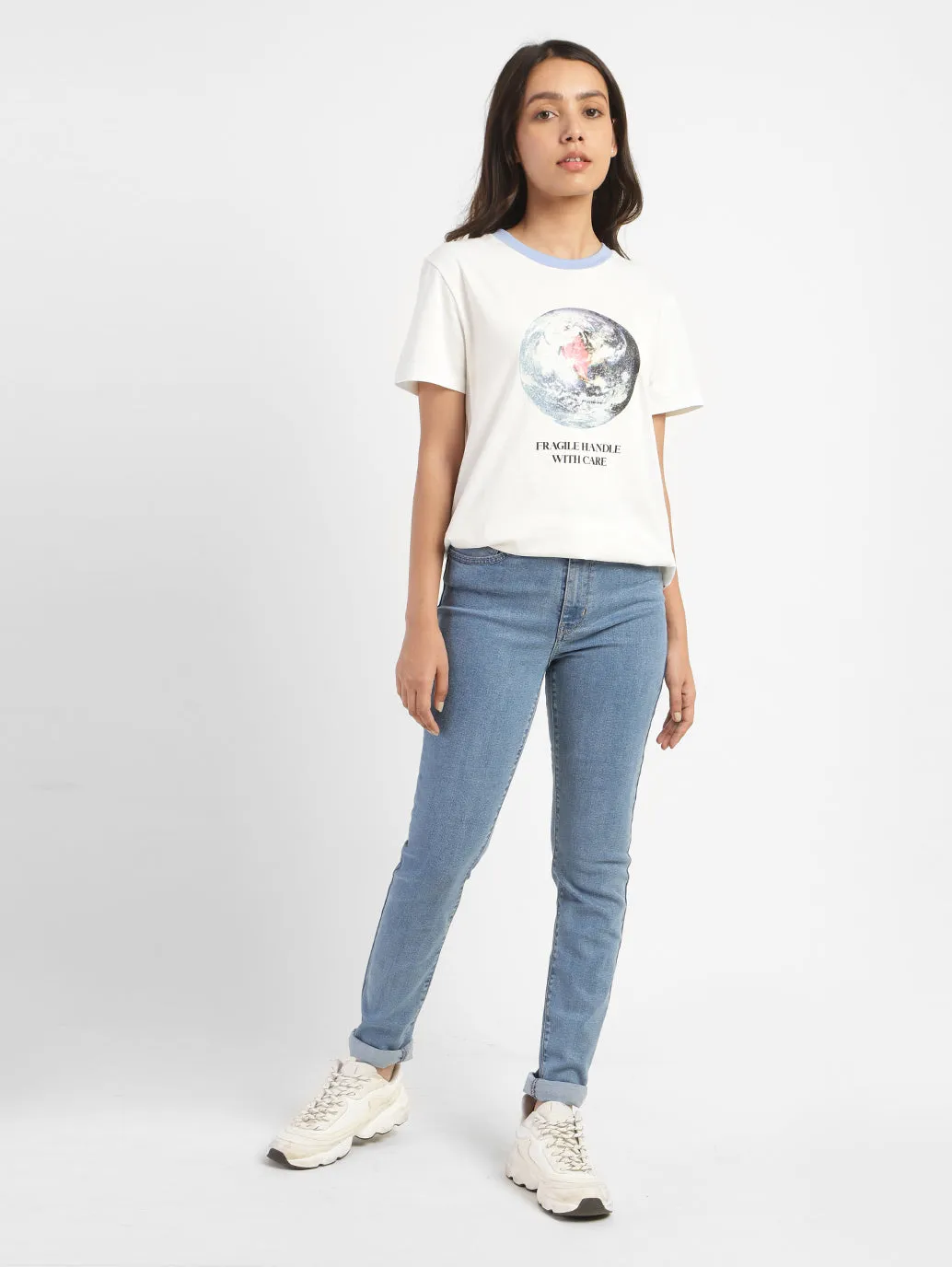 Women's 721 Blue Skinny Fit High Rise Jeans Go Anywhere Look Temperature Regulating Fabric