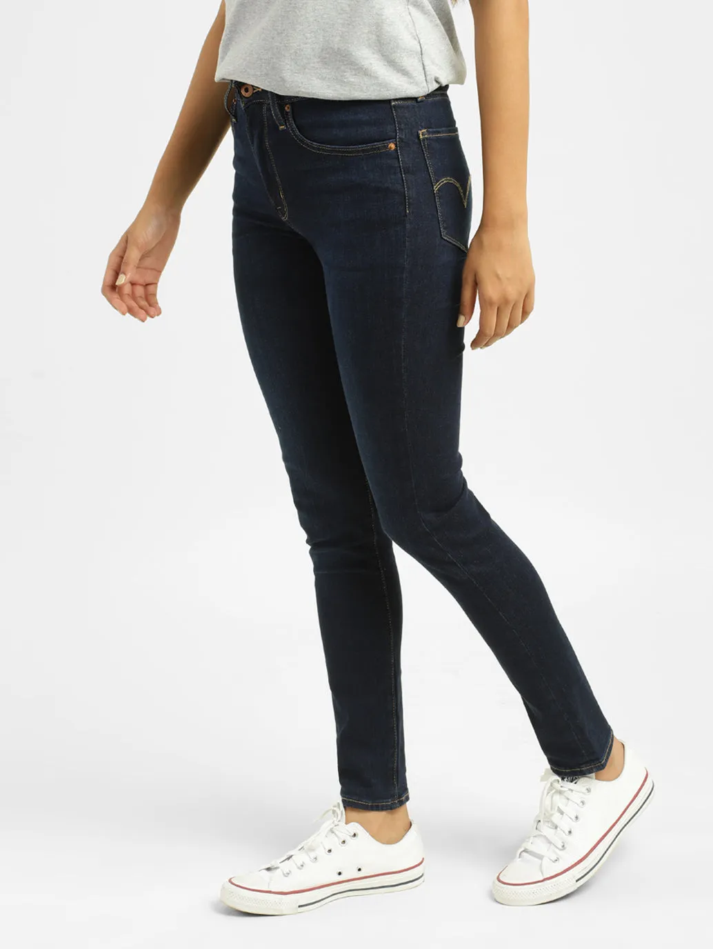 Neutral Casual Women's 721 Blue Skinny Fit Mid Rise Jeans
