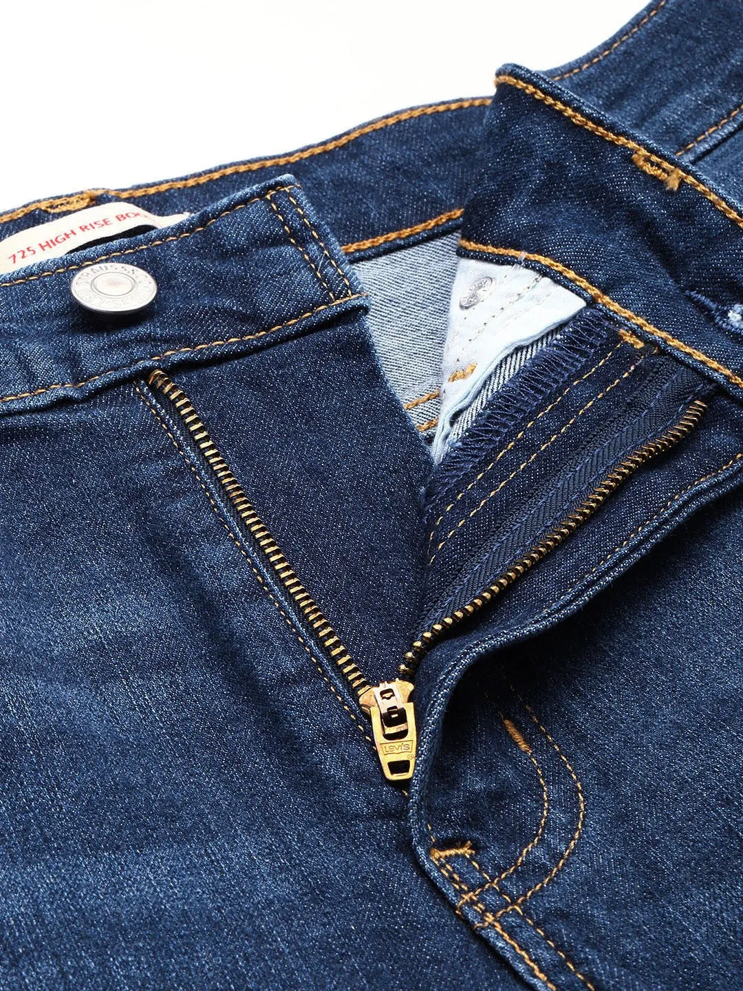 Bartack Stitching Essential Look Women's 725 Blue Flared Fit High Rise Jeans