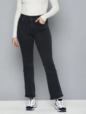 Everyday Loose Music Event Smooth Casual Women's 725 Grey Flared Fit High Rise Jeans