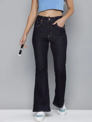 Traveler Gear Bold Look Relaxed Thigh Cut Women's 726 Blue Flared Fit High Rise Jeans