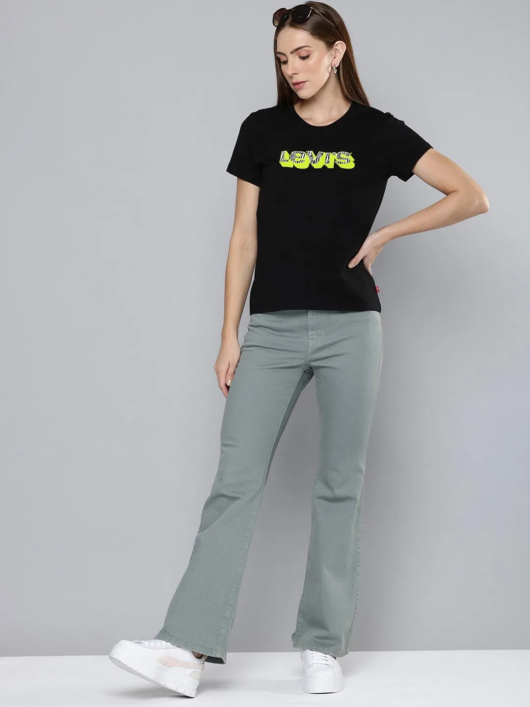 Women's 726 Grey Flared Fit Mid Rise Jeans Daily Driven